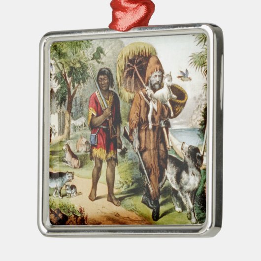 Robinson en Zijn Man vrijdag Metalen Ornament (Links)