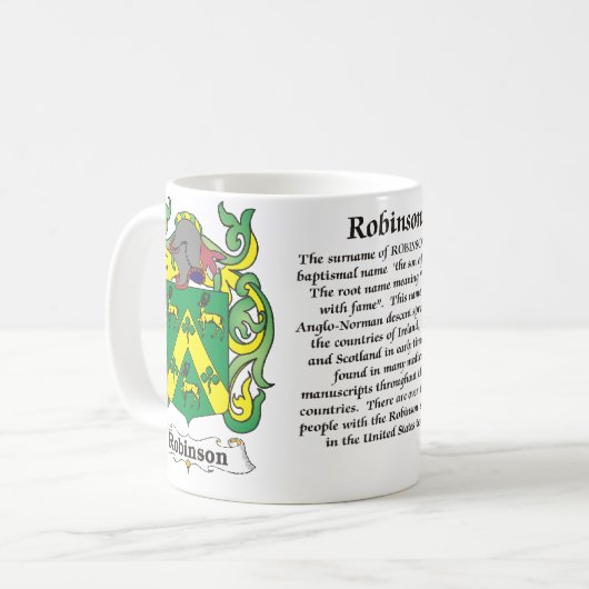 Robinson Family Coat of Arms mok (Voorkant links)