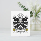 Robinson Family Crest Briefkaart (Staand voorkant)