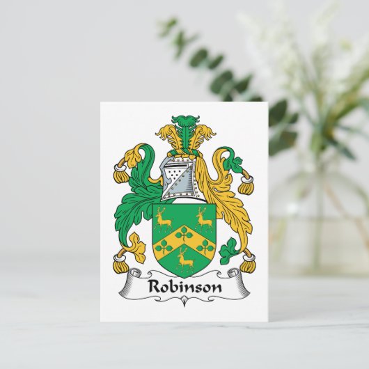 Robinson Family Crest Briefkaart (Staand voorkant)