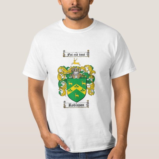 Robinson Family Crest - Robinson Coat of Arms T-shirt (Voorkant)