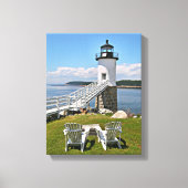Robinson Point Lighthouse, Isle Au Haut, Maine Canvas Afdruk (Voorkant)