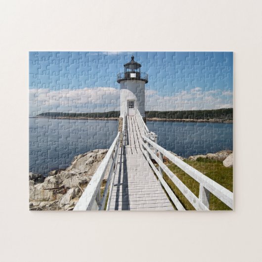 Robinson Point Lighthouse, Isle Au Haut, Maine Legpuzzel (Horizontaal)