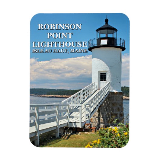 Robinson Point Lighthouse, Isle Au Haut, Maine Magneet (Verticaal)