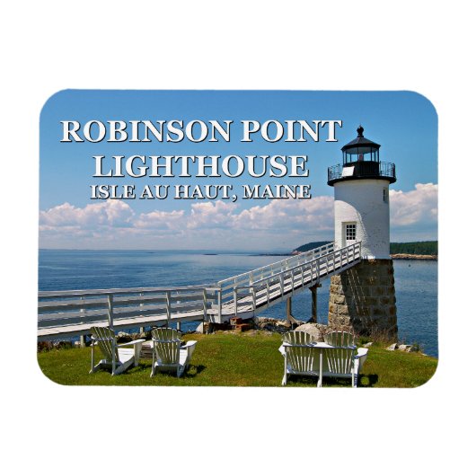 Robinson Point Lighthouse, Isle Au Haut, Maine Magneet (Horizontaal)