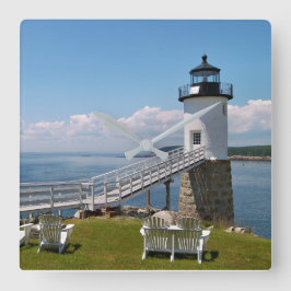 Robinson Point Lighthouse, Isle Au Haut, Maine Vierkante Klok