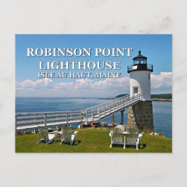 Robinson Point Lighthouse, Maine Ansichtkaart Briefkaart