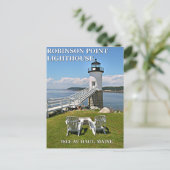 Robinson Point Lighthouse, Maine Briefkaart (Staand voorkant)