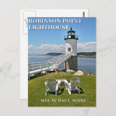 Robinson Point Lighthouse, Maine Briefkaart (Voorkant / Achterkant)