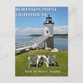 Robinson Point Lighthouse, Maine Briefkaart