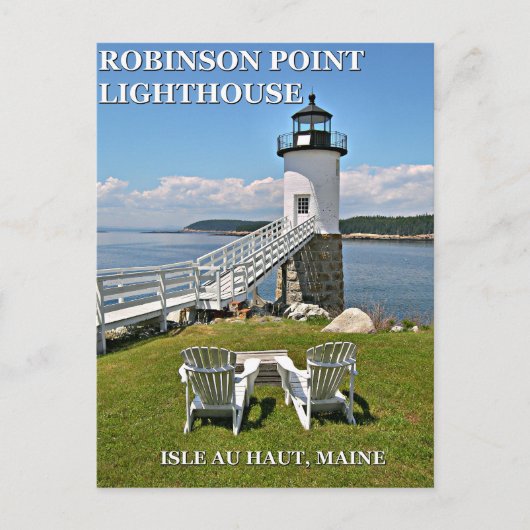 Robinson Point Lighthouse, Maine Briefkaart (Voorkant)