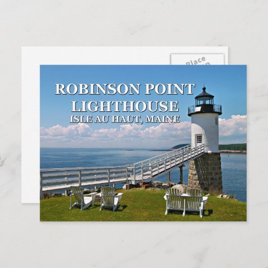 Robinson Point Lighthouse, Maine Briefkaart (Voorkant / Achterkant)