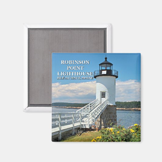 Robinson Point Lighthouse, Maine Magnet (Voorkant / Achterkant)