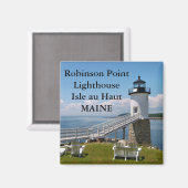Robinson Point Lighthouse, Maine Magnet (Voorkant / Achterkant)