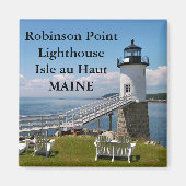 Robinson Point Lighthouse, Maine Magnet (Voorkant)