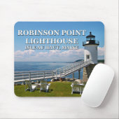 Robinson Point Lighthouse, Maine Mousepad Muismat (Met muis)