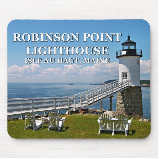 Robinson Point Lighthouse, Maine Mousepad Muismat (Voorkant)