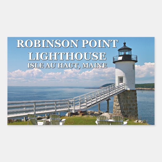 Robinson Point Lighthouse, Maine Stickers (Voorkant)