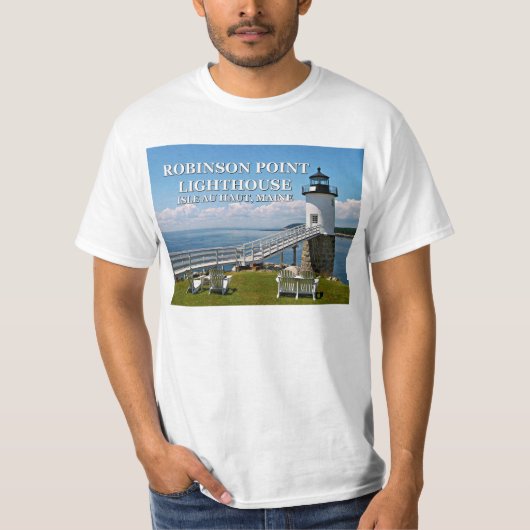 Robinson Point Lighthouse, Maine T-Shirt (Voorkant)