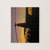 Robinson R44-helikopter bij zonsondergang Legpuzzel (Verticaal)
