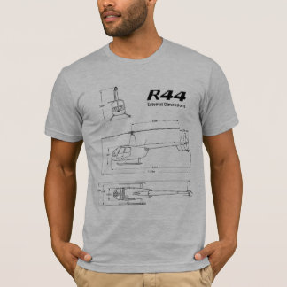 Robinson R44 Helikopter Bluprint T Shirt