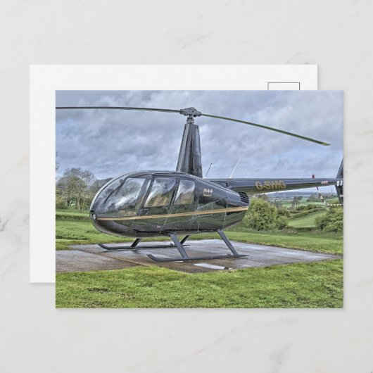 Robinson R44-helikopter Briefkaart (Voorkant / Achterkant)