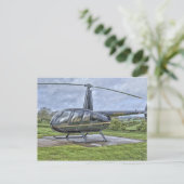Robinson R44-helikopter Briefkaart (Staand voorkant)