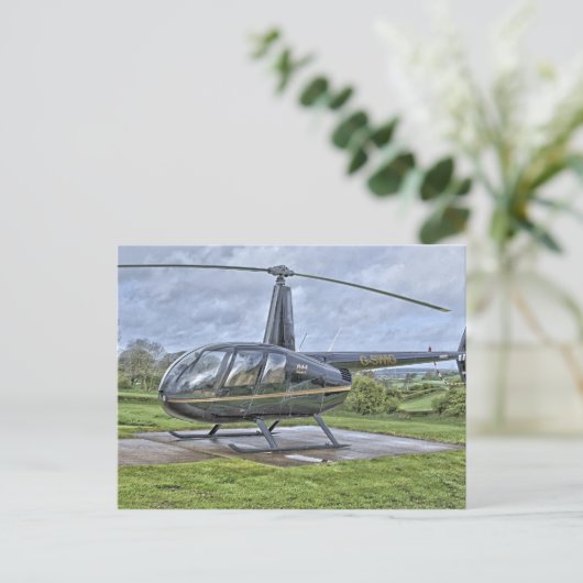 Robinson R44-helikopter Briefkaart (Staand voorkant)