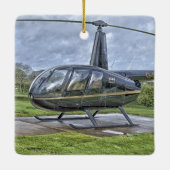 Robinson R44-helikopter Keramisch Ornament (Achterkant)