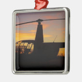 Robinson R44-helikopter op zonsondergang Metalen Ornament (Links)