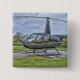 Robinson R44-helikopter Vierkante Button 5,1 Cm