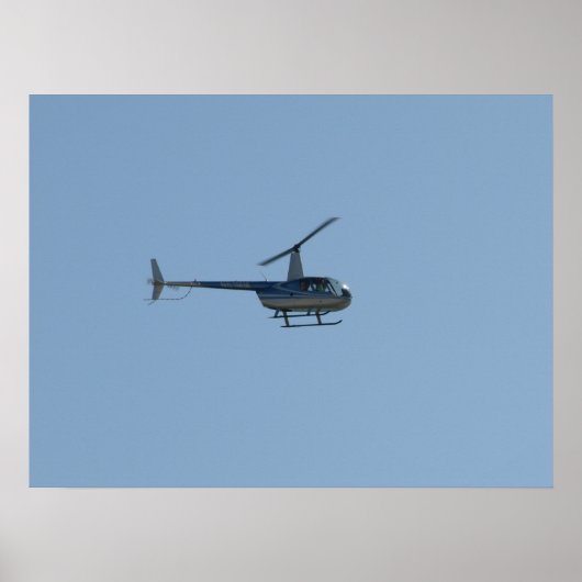 Robinson R44 Raven II Helikopter. Poster (Voorkant)