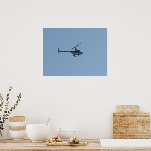 Robinson R44 Raven II Helikopter. Poster (Keuken)