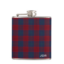 Robinson Tartan Monogram Marine Blauw en Rood Plai