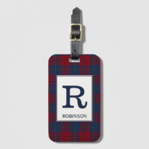 Robinson Tartan Navy Blauw en Rood Plaid Patroon