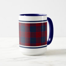 Robinson Tartan Navy Blue en Red Pset