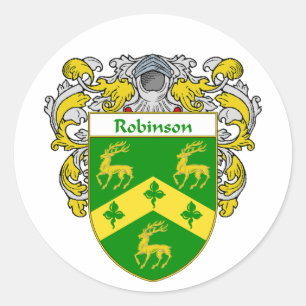 Robinson Wapenschild (Gemanteld) Ronde Sticker