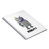 Robit Funny Robot Pun Notitieboek (Rechterzijde)