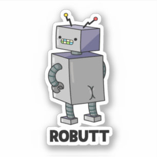 Robit Funny Robot Pun Sticker