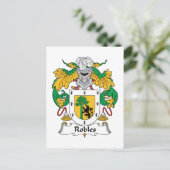 Robles Family Crest Briefkaart (Staand voorkant)