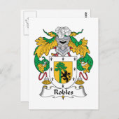 Robles Family Crest Briefkaart (Voorkant / Achterkant)