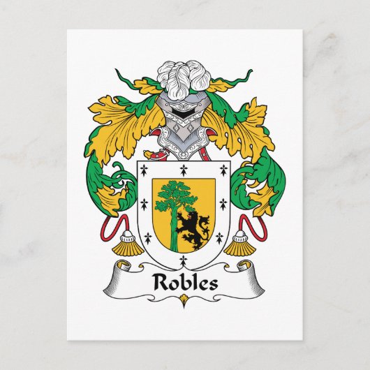 Robles Family Crest Briefkaart (Voorkant)