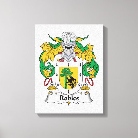 Robles Family Crest Canvas Afdruk (Voorkant)