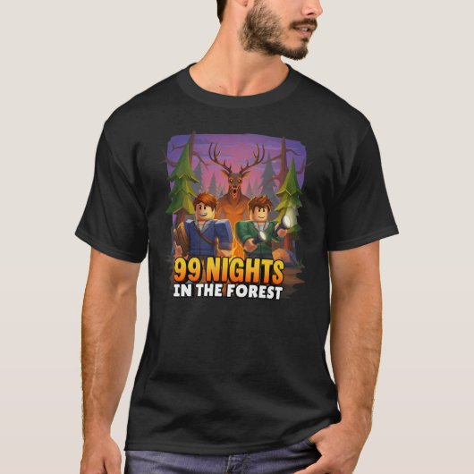 Roblox 99 Nights in the Forest Popular Game T-shirt (Voorkant)