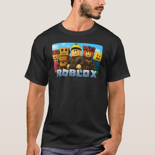 Roblox Characters Cool Kid Gamer T-shirt (Voorkant)