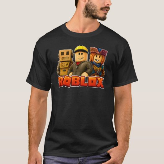Roblox Characters Cool Kid Gamer T-shirt (Voorkant)