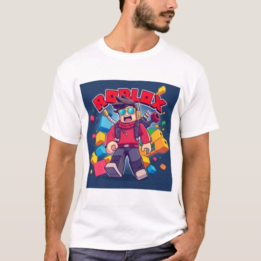 Roblox – Digitale Wereld Print T-shirt (Voorkant)