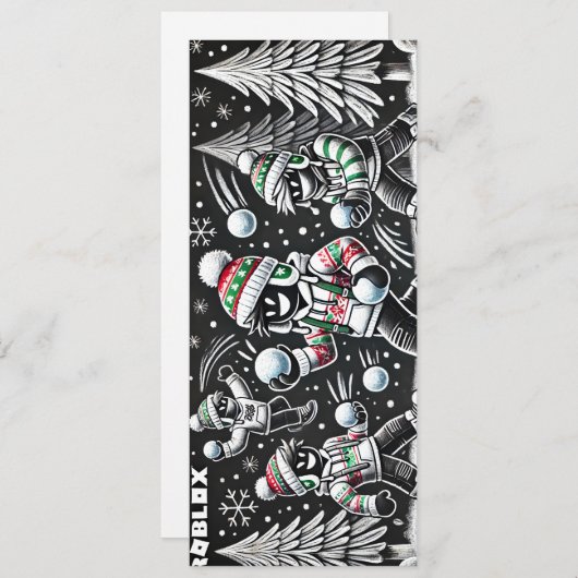 Robloxo's Cool Chalkboard Christmas Kaart voor jon (Voorkant / Achterkant)