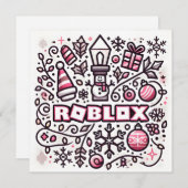 Robloxo's Schattigee en feestelijke vakantie Kaart (Voorkant / Achterkant)