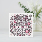 Robloxo's Schattigee en feestelijke vakantie Kaart (Staand voorkant)